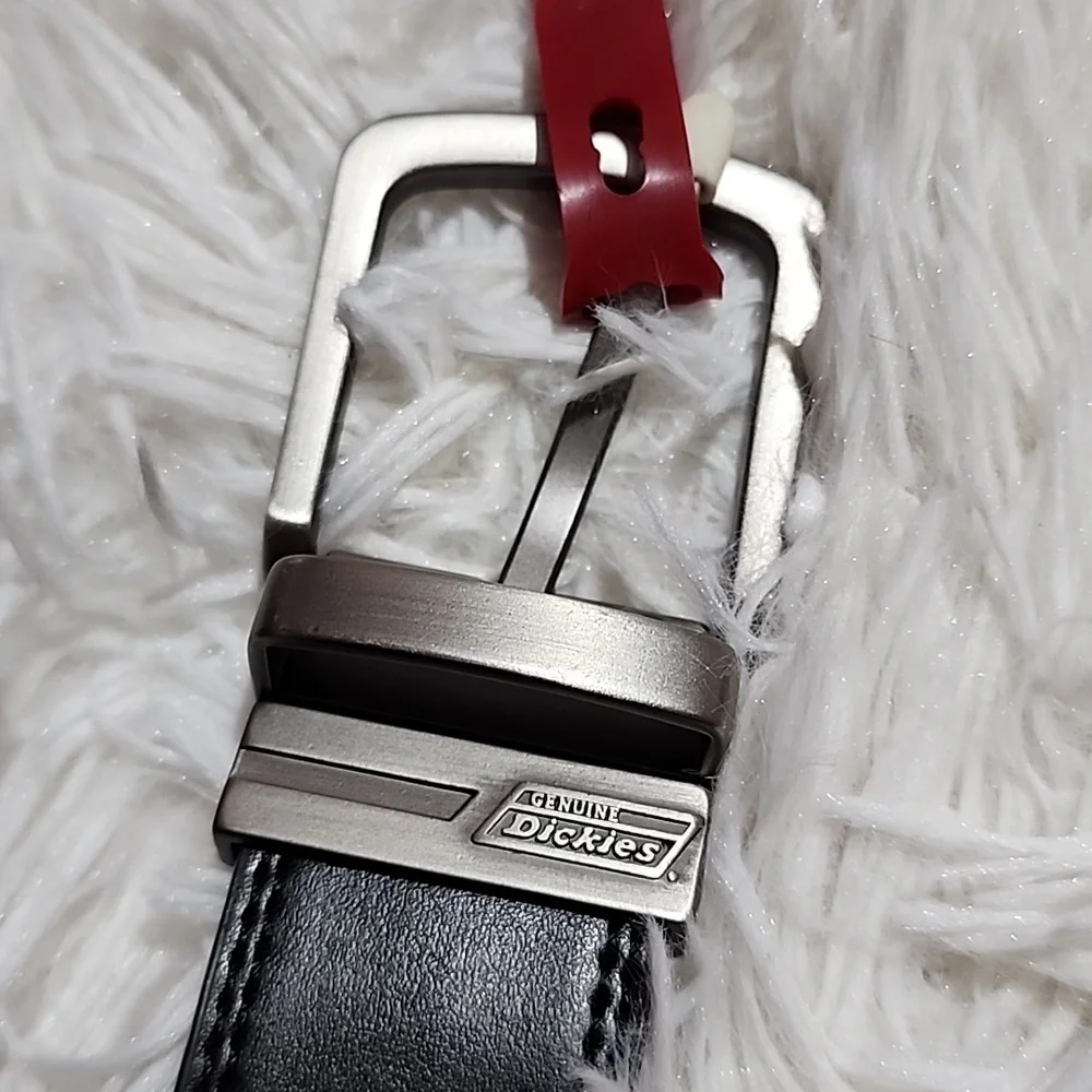 Dickies Brand New Men's Black Leather Belt